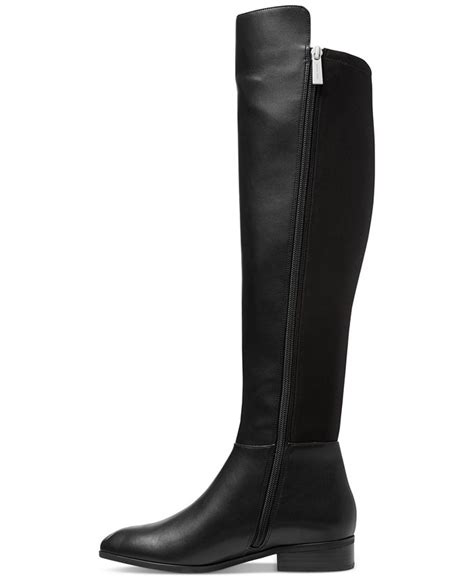 michael kors brown leather over the knee flat boots|bromley over the knee boot.